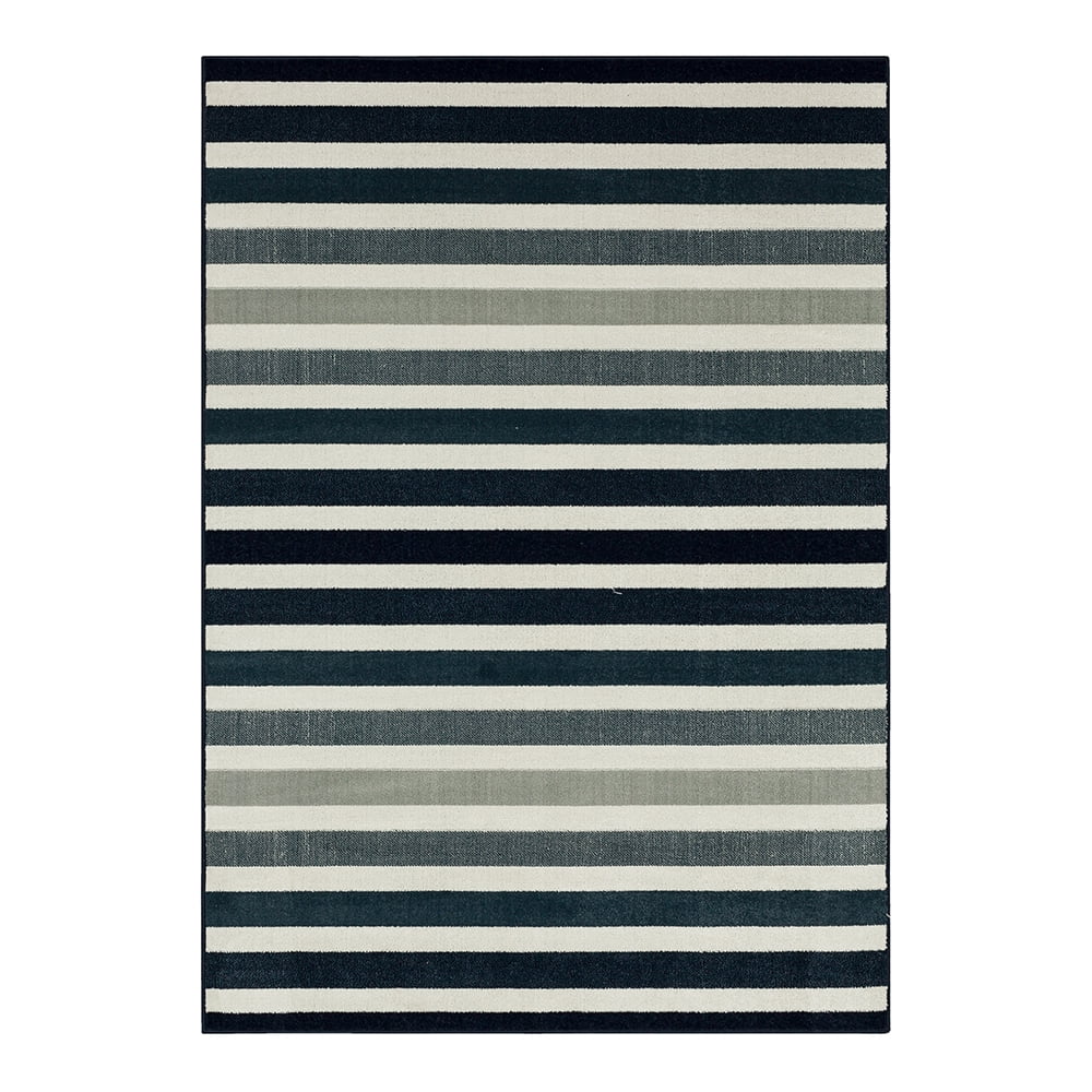 Blue Nile Mills Modern Stripe Abstract Indoor Area Rug, 5' x 8', Taupe, Gray