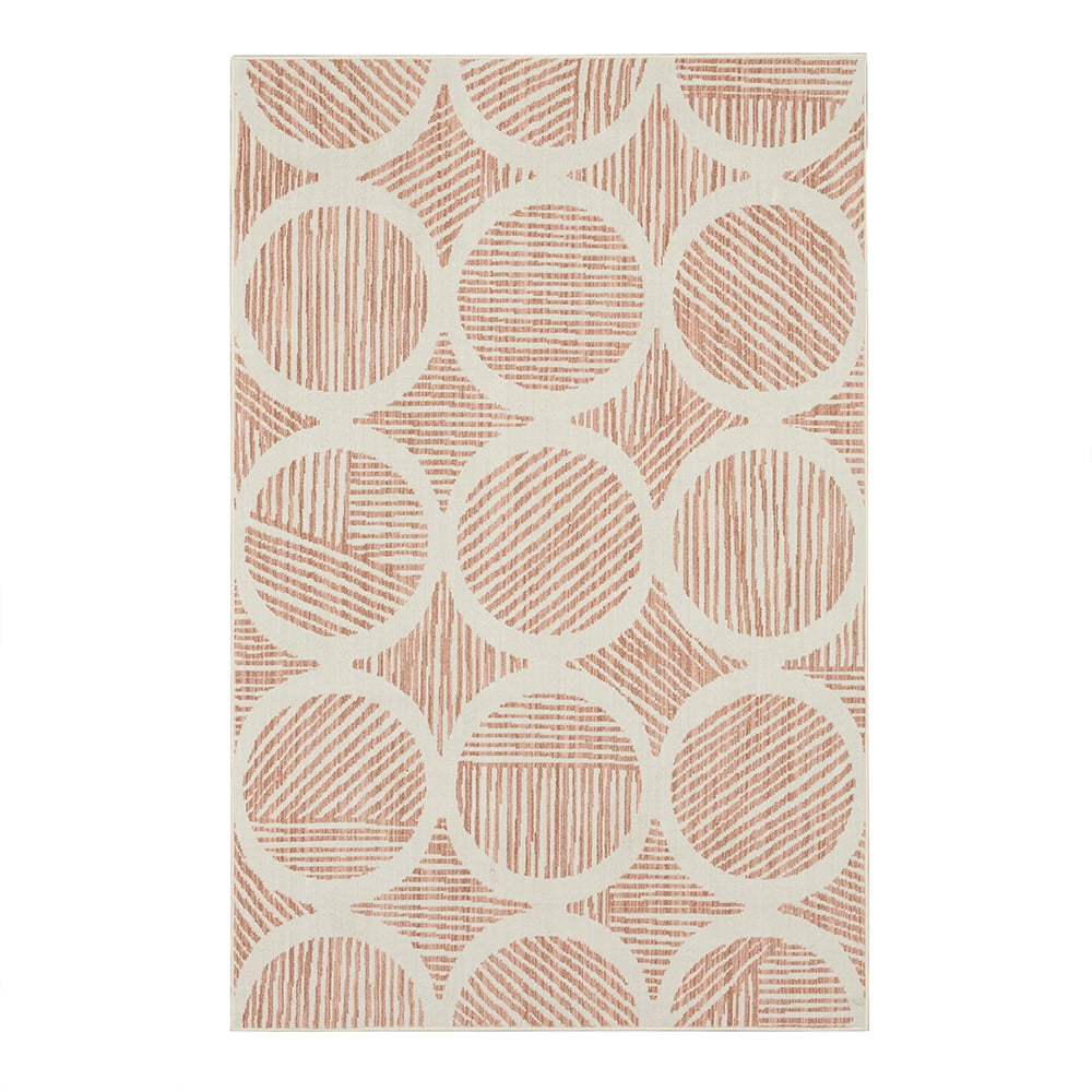 GAP Home Geometric Striped Indoor Area Rug, Blush, 5' x 7'