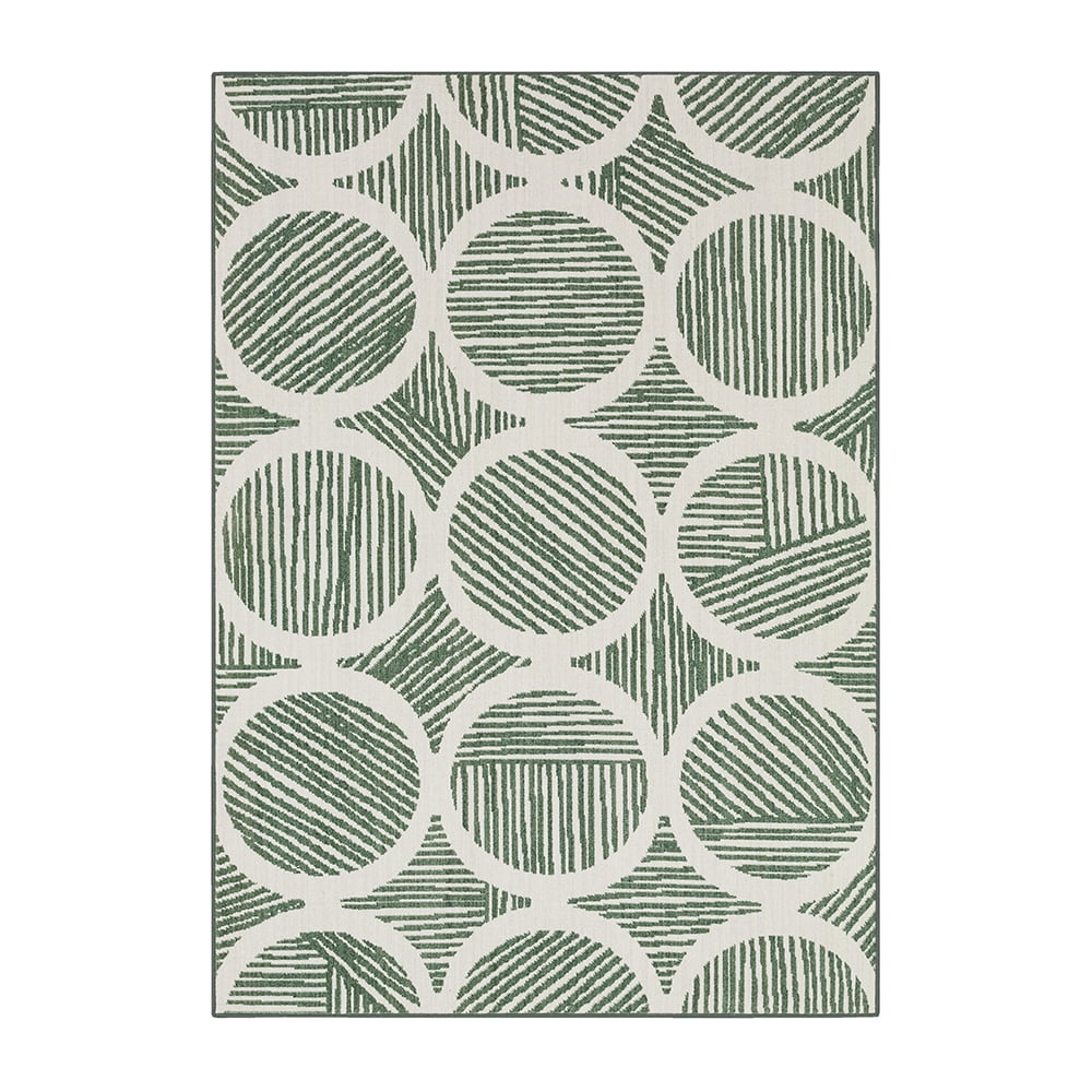 GAP Home Geometric Striped Indoor Area Rug, Green, 5' x 7'