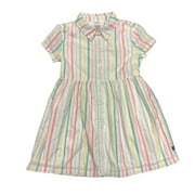 GAP Kids Girls 100% Cotton Short Sleeved Comfort Relaxed Fit Dress Stripe, L 10/12