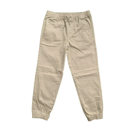 GAP Kids Boys Easy Pull On Drawstring Waist Stretch Twill Jogger, GKFHC00K (Khaki, XS (4/5))