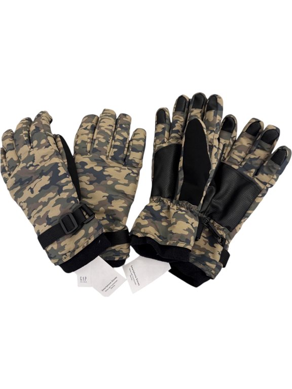 Kids Camo Snow Gloves