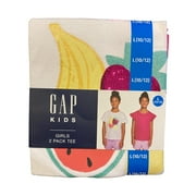 GAP Kids Girls 2 Pack Soft Short Sleeve Crewneck Graphic Tee Pink Fruit, XL 14/16