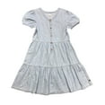 thumbnail image 1 of GAP Kids Girl's Spring Short Sleeve Breathable Lightweight Dress (Chambray, XL (14/16)), 1 of 2