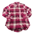 thumbnail image 1 of GAP Ladies Button Down Long Sleeve Relaxed Fit Boyfriend Flannel Top, 1 of 1