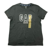 GAP Ladies Graphic Logo Crew Neck Short Sleeve Tee (True Black, XXL)