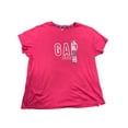 thumbnail image 1 of GAP Ladies Relaxed Fit Graphic Logo Crew Neck Short Sleeve Tee (Red Bud, XS), 1 of 2