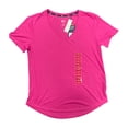 thumbnail image 1 of GAP Ladies Classic Fit Lightweight Short Sleeve Soft Deep V-Neck Slub Tee (Very Berry, L), 1 of 1