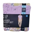 thumbnail image 1 of GAP Ladies Super Soft Crew Neck Short Sleeve & Pant Sleep Set (Orchid Vintage Floral, XXL), 1 of 1