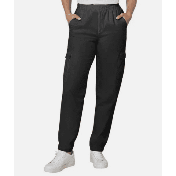 Gap Women's High Rise Twill Cargo Pant, Black, Large