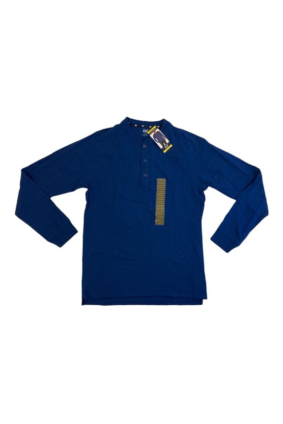 Men's 100% Cotton Long Sleeve 3 Button Henley Shirt