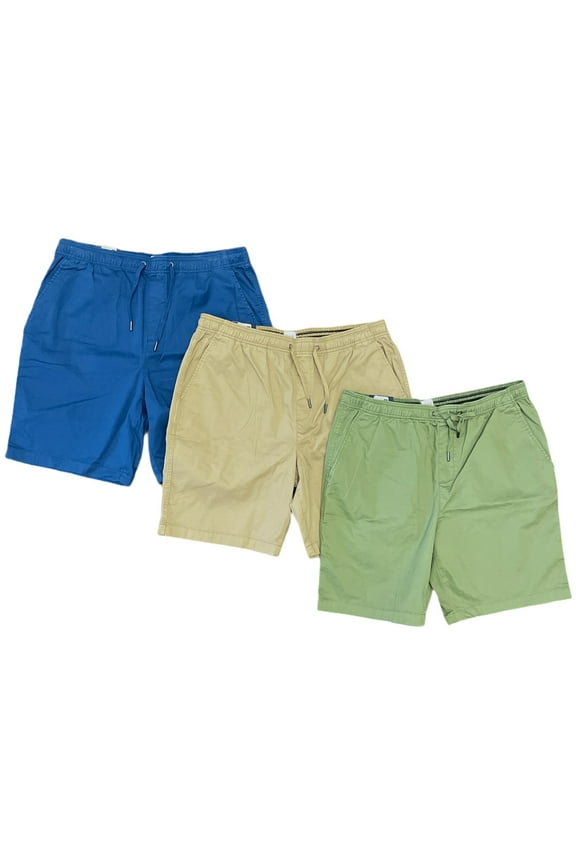 Men's Drawstring Waist Lightweight Pull-On Shorts w/ Pockets (Navy, XL)