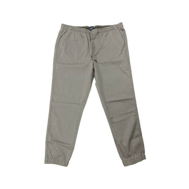 GAP Men's Elastic Ankle Drawstring Waist Long Pants (Smoked Pearl, S)