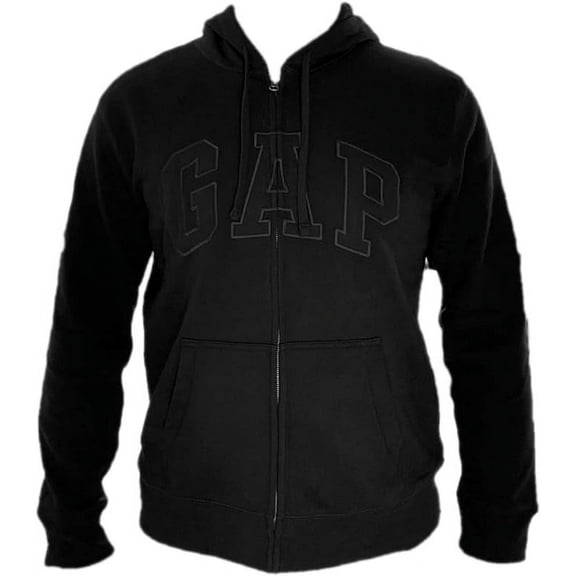 GAP Men's Full Zip Fleece Logo Hoodie