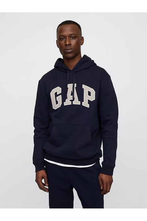 Men's Heritage Logo Pullover Fleece Hoodie - Gray size XXL