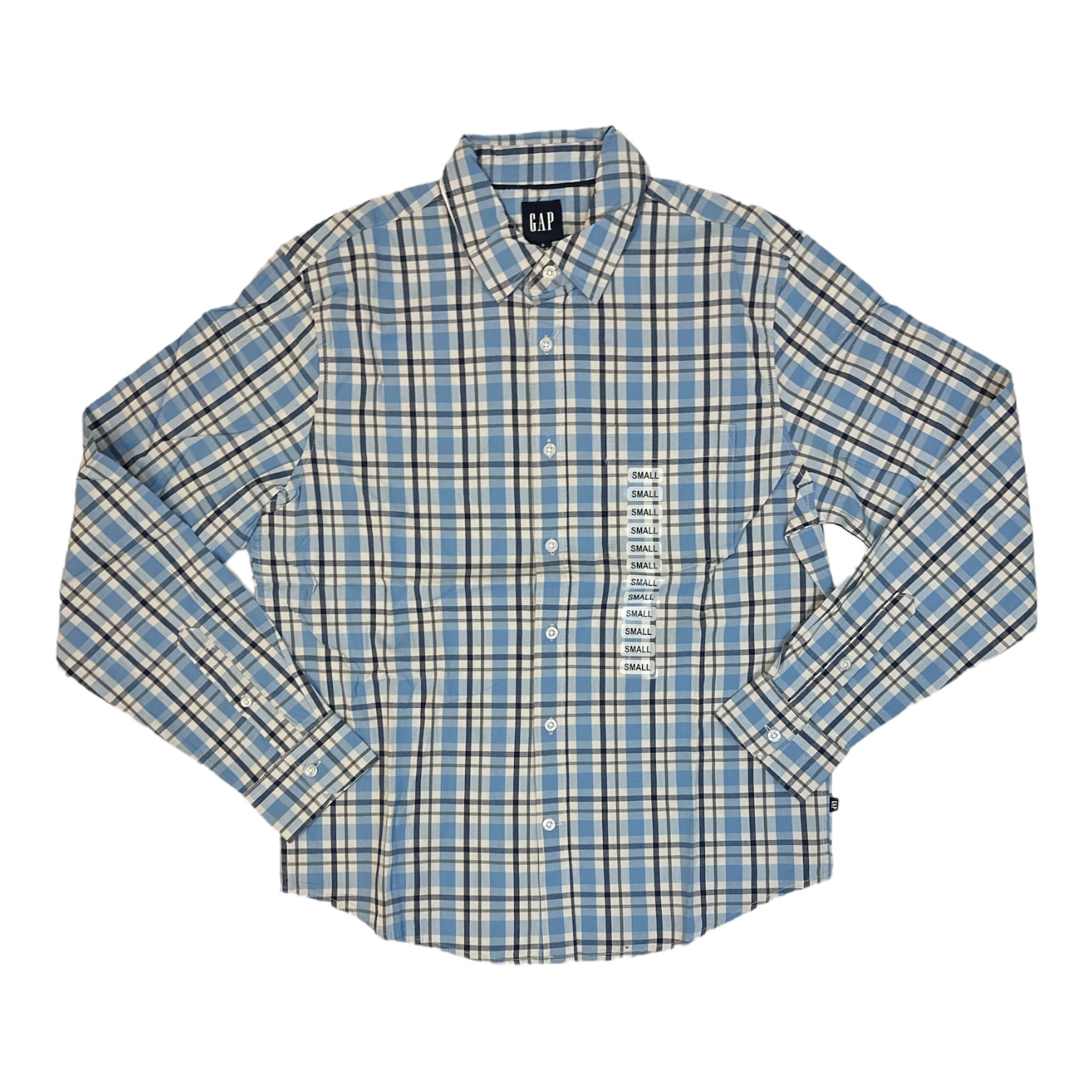 GAP Men's Lightweight Long Sleeve Button Down Woven Shirt (Glacier Grey ...