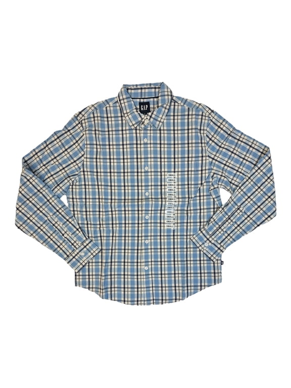 Men's Lightweight Long Sleeve Button Down Woven Shirt (Glacier Grey, XL)