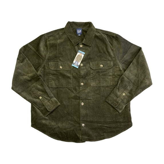 GAP Men's Long Sleeve Button Up Collared Corduroy Shirt (Rosin, XXXL)