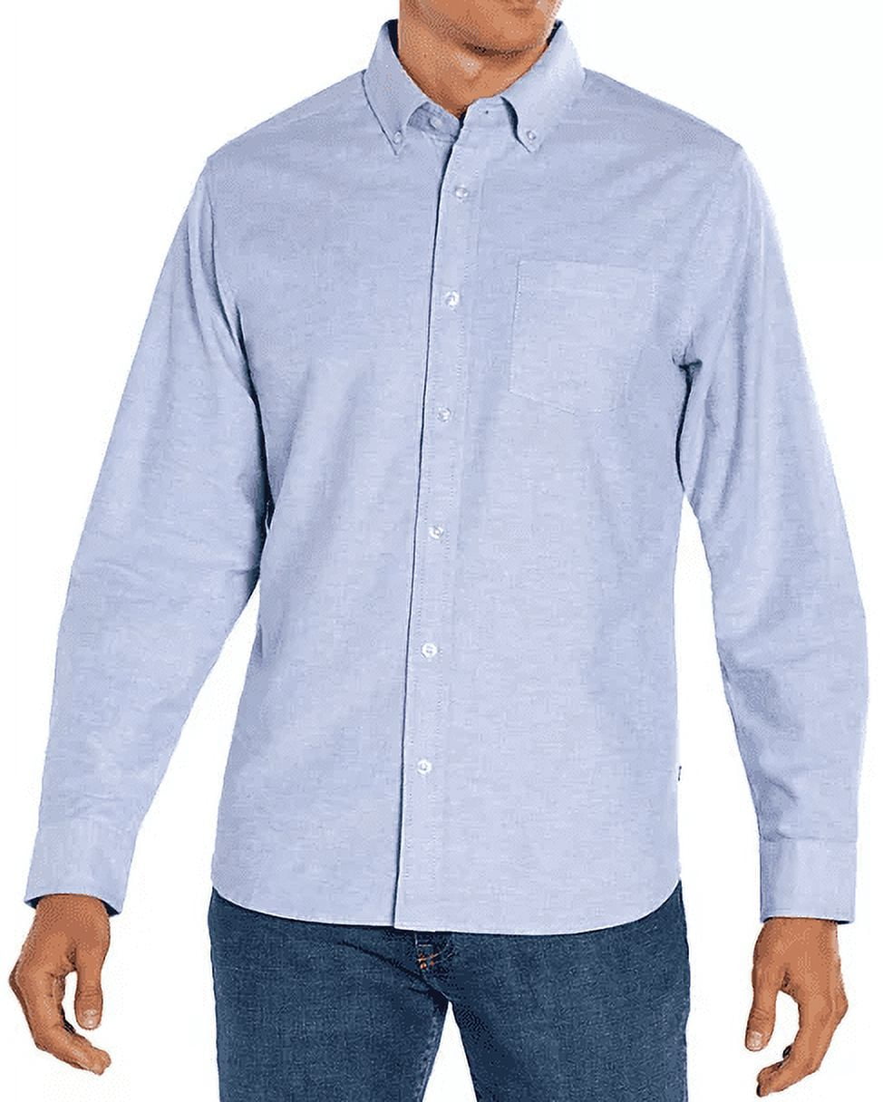 GAP Men's Long Sleeve Collared Button Up Oxford Shirt (Dutch Blue, M