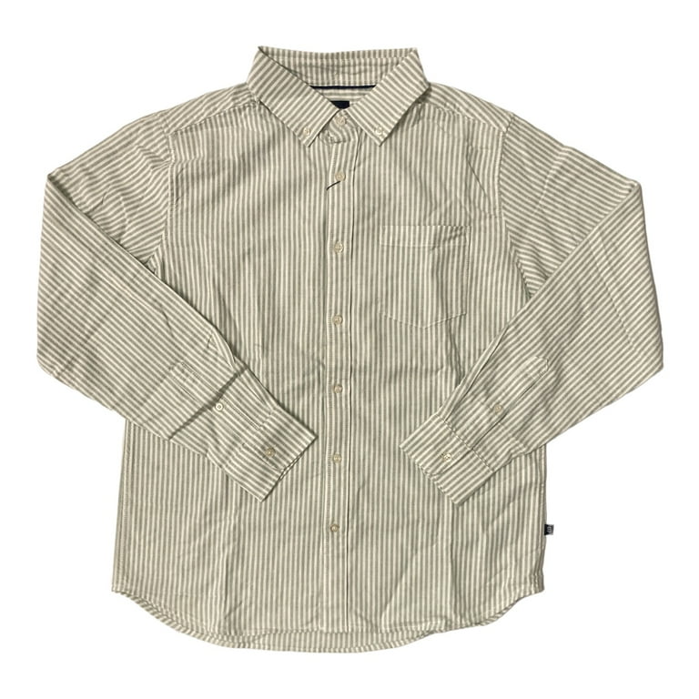 GAP Men's Long Sleeve Collared Button Up Oxford Shirt (Shale Green