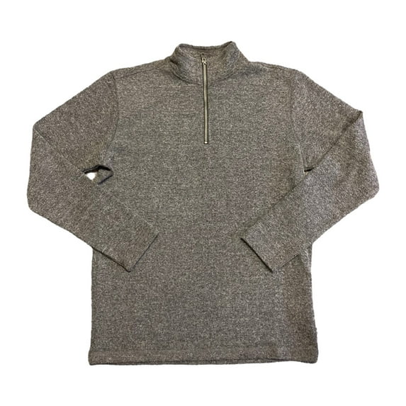 GAP Men's Long Sleeve Half Zip Mock Neck Warm Stylish Pullover (True Black, XS)