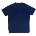 thumbnail image 1 of GAP Men's Soft Cotton Raglan Short Sleeve Henley Shirt (Medieval Blue, XL), 1 of 8