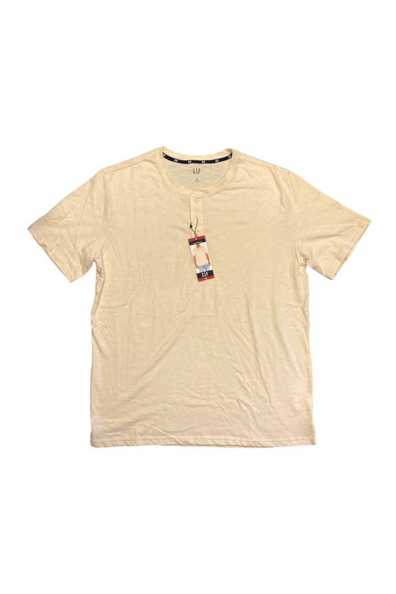Men's Soft Short Sleeve Half Button Collar Slub Henley (Turtle Dove, S)