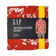 thumbnail image 1 of GAP Men's Soft Short Sleeve Relaxed Fit Seersucker Button Up Shirt (Cayenne Flower Fill, L), 1 of 3