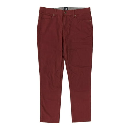 GAP Men's Super Soft Stretch Twill 5 Pocket Slim Fit Pant (Zinfandel, 40x30)