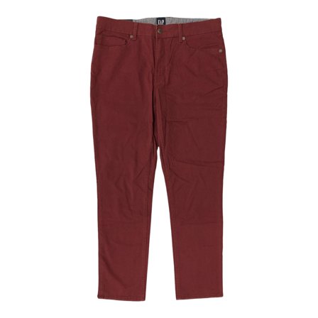 GAP Men's Super Soft Stretch Twill 5 Pocket Slim Fit Pant (Zinfandel, 40x32)