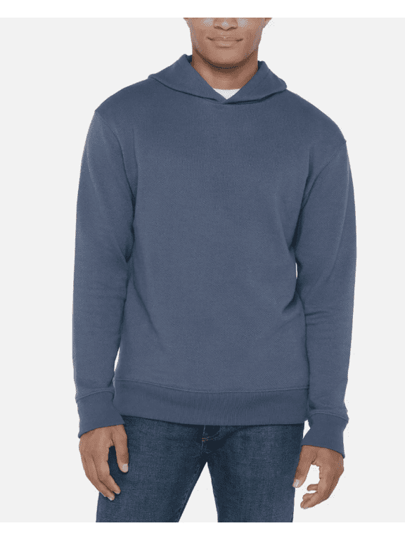 Men's Textured Hoodie - Blue - Size XL