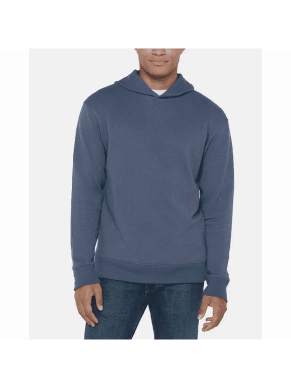 Men's Textured Hoodie, Blue, Small