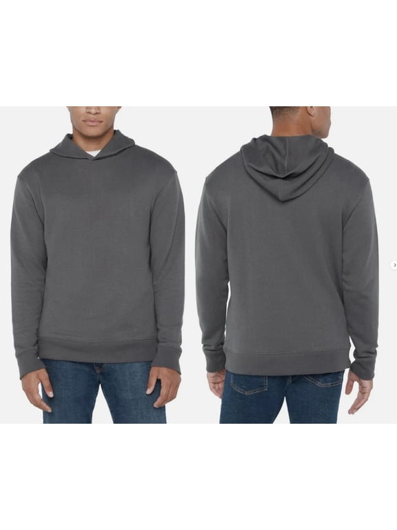 Men's Textured Hoodie - Gray - Size Large