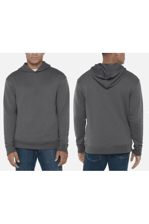 Men's Textured Hoodie - Gray - Size Medium