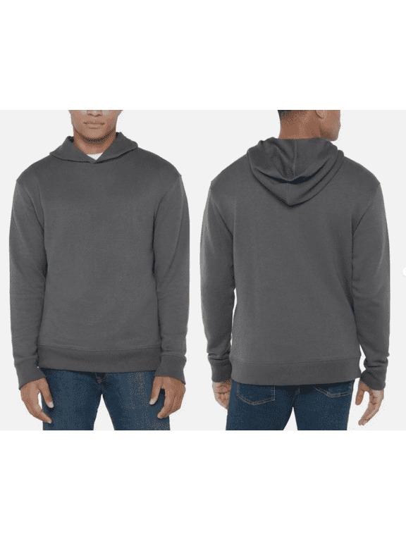 Men's Textured Hoodie - Gray - Size Medium