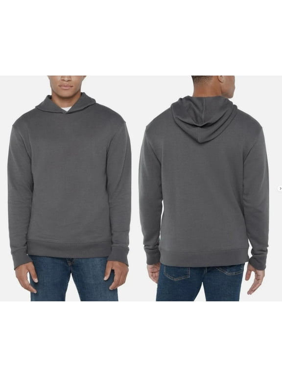 Men's Textured Hoodie, Gray, Small