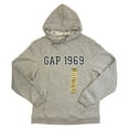 thumbnail image 1 of GAP Men's Varsity Inspired 1969 Logo Long Sleeve Hoodie (Heather Grey, XXL), 1 of 2