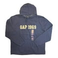 thumbnail image 1 of GAP Men's Varsity Inspired 1969 Logo Long Sleeve Hoodie (Medieval Blue, L), 1 of 2
