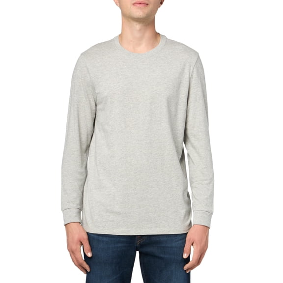 GAP Mens Long Sleeve Everyday Soft T-Shirt Heather Grey L