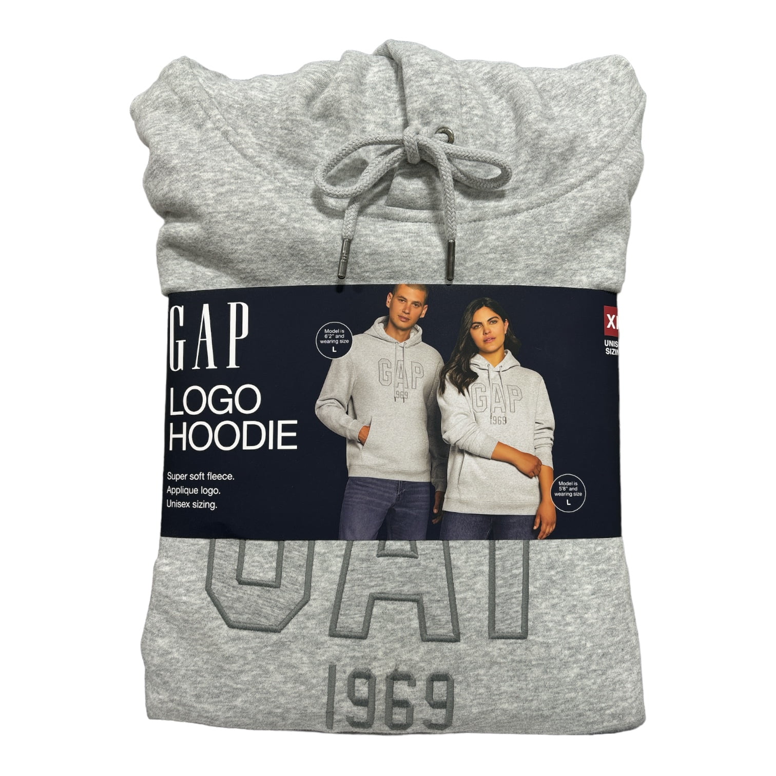 GAP Unisex Super Soft Long Sleeve 1969 Logo Pullover Fleece Hoodie 