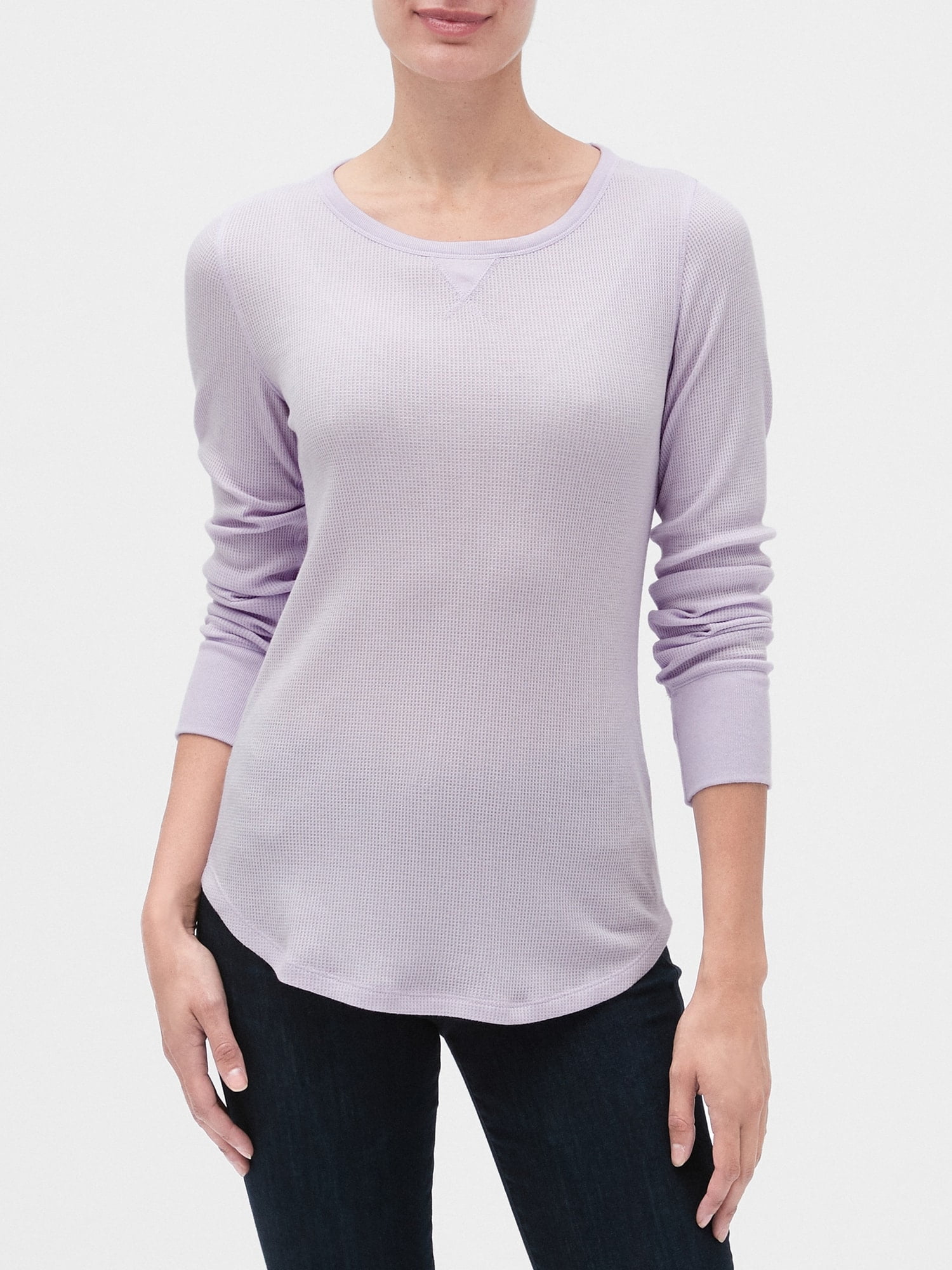 GAP WOMEN'S TOP SHIRT BLOUSE THERMAL CREWNECK LONG SLEEVE SZ LARGE