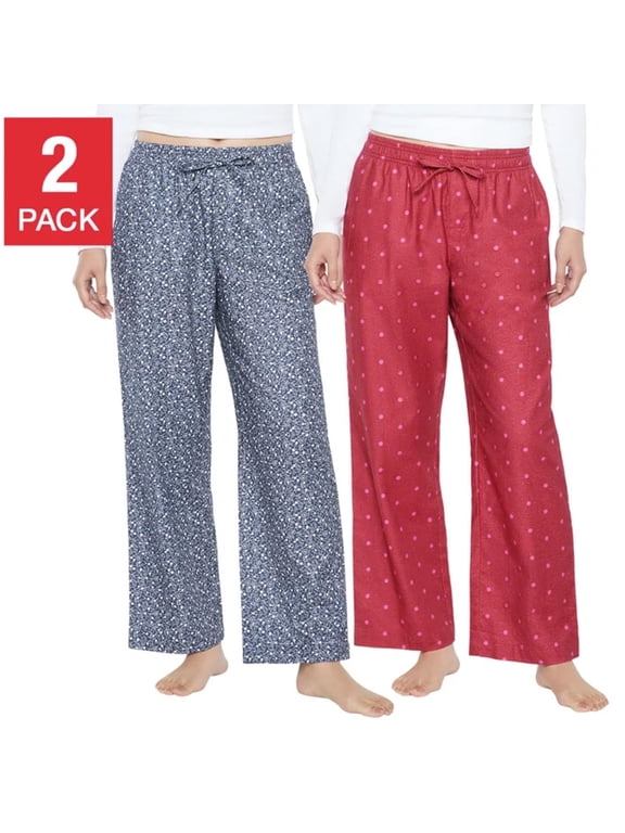 Womens 2-Pack Flannel Pajama Pants Size Small