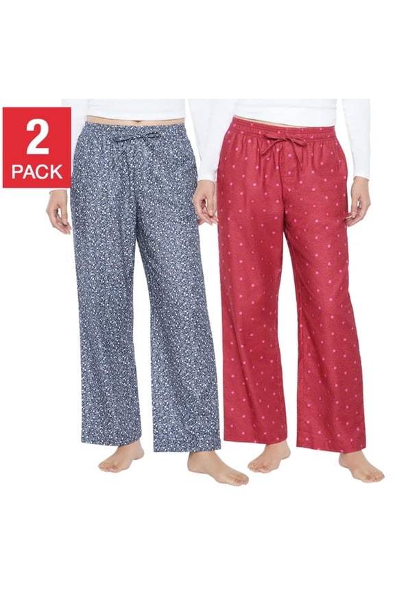 Womens 2-Pack Flannel Pajama Pants Size Small