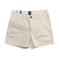 thumbnail image 1 of GAP Women's Classic Stretch Cotton Pockets 5" Inseam Mid Rise Short, GP004081 (Turtle Dove, 16), 1 of 2