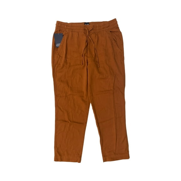 GAP Women's Easy Pull On Elastic Drawstring Waist Ankle Tencel Pull On Pant (Ginger Bread, S)