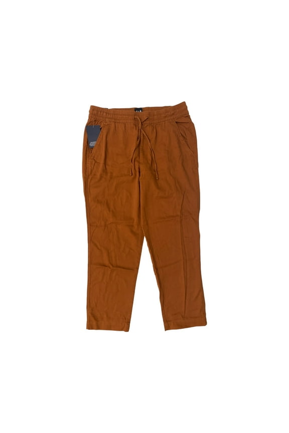 Women's Easy Pull On Elastic Drawstring Waist Ankle Tencel Pull On Pant (Ginger Bread, S)