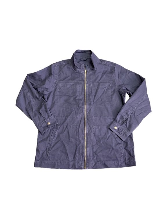 Women's Full Zip Adjustable Drawcord Waist Utility Field Jacket (Midnight, M)