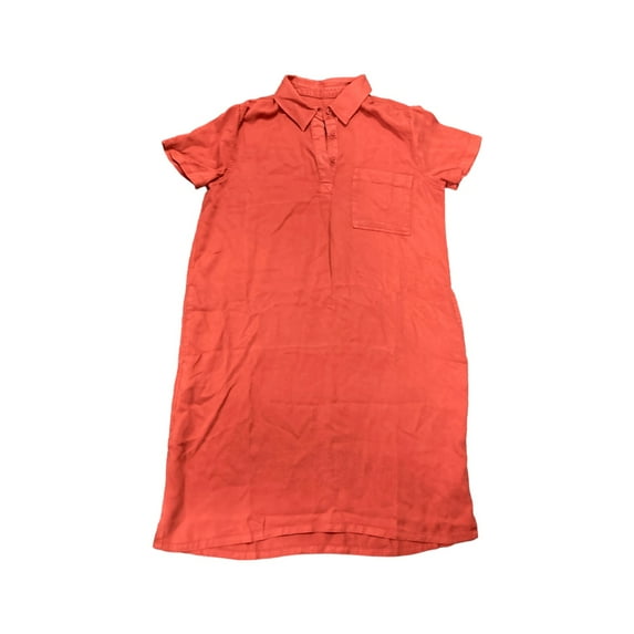 GAP Women's Lightweight Relaxed Shift Silhouette Fit Tencel Dress (Chili Oil, L)