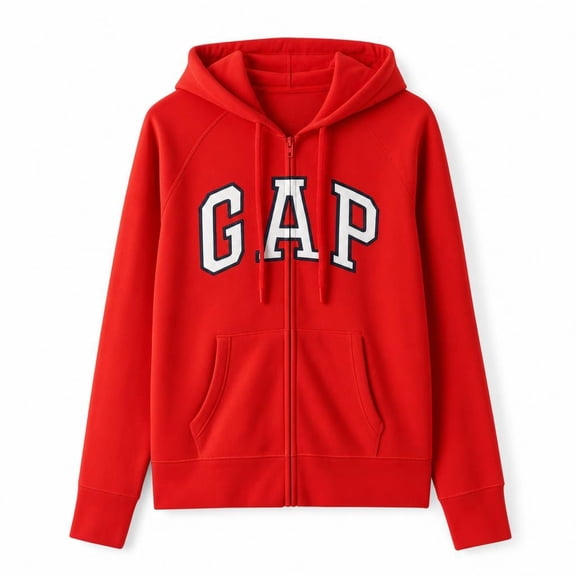 GAP Women's Logo Hoodie Hooded Full Zip Sweatshirt Medium