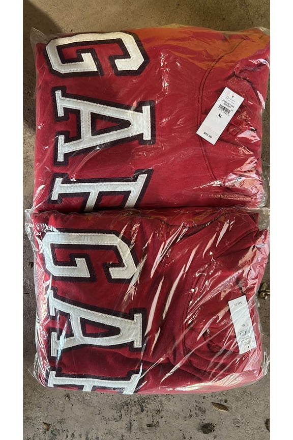 Women's Logo Hoodie Hooded Pull-On Sweatshirt, Modern Red Logo, X-Large